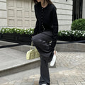 Ruffle-Trim Knit Cardigan
